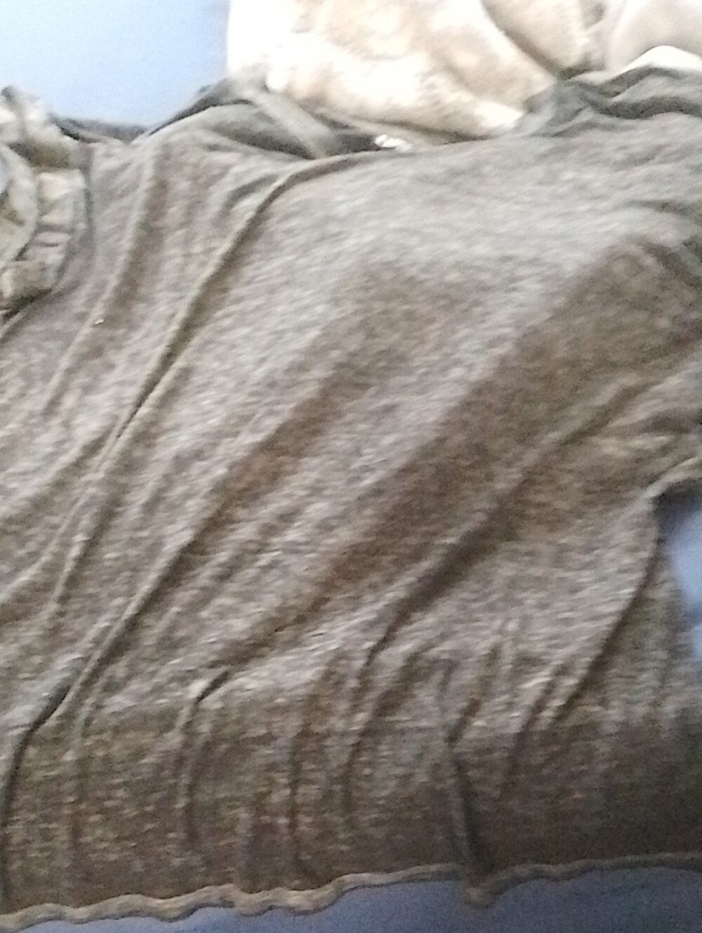 Soft Heathered  Gray Short Sleeve Top